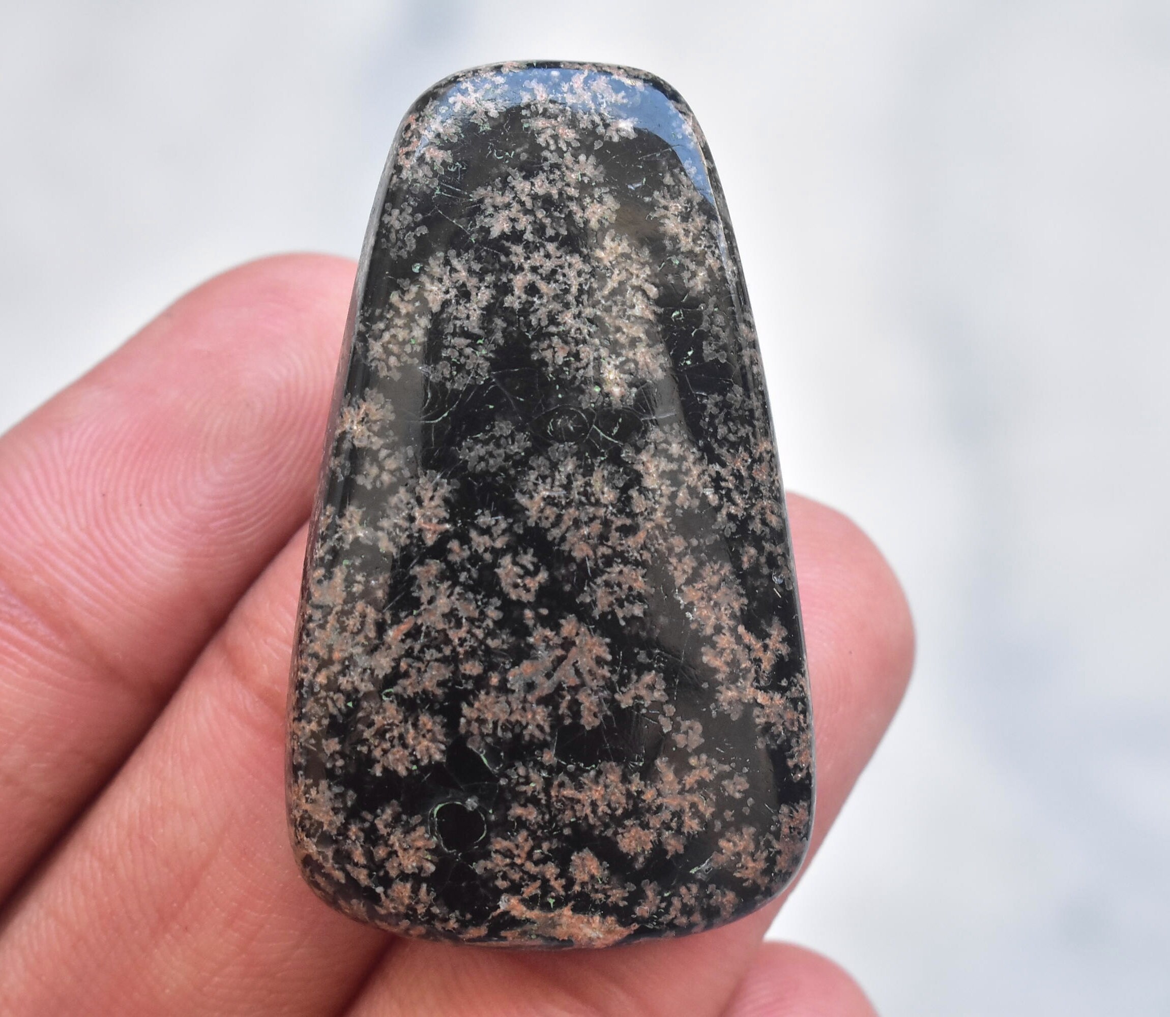 Flower Obsidian Cabochon / Flower Obsidian Gemstone / Freeform Etsy