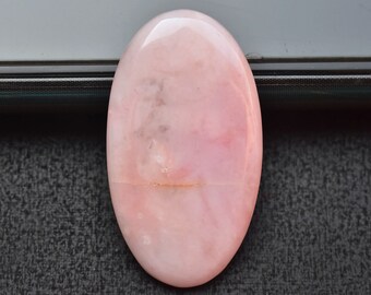 Pink Opal Cabochon / AAA+++ Pink Opal Gemstone / Peruvian Pink Opal / For Jewelry / Oval Shape 23.85 Ct. / 36x20x4 mm. Loose Gemstone B-801
