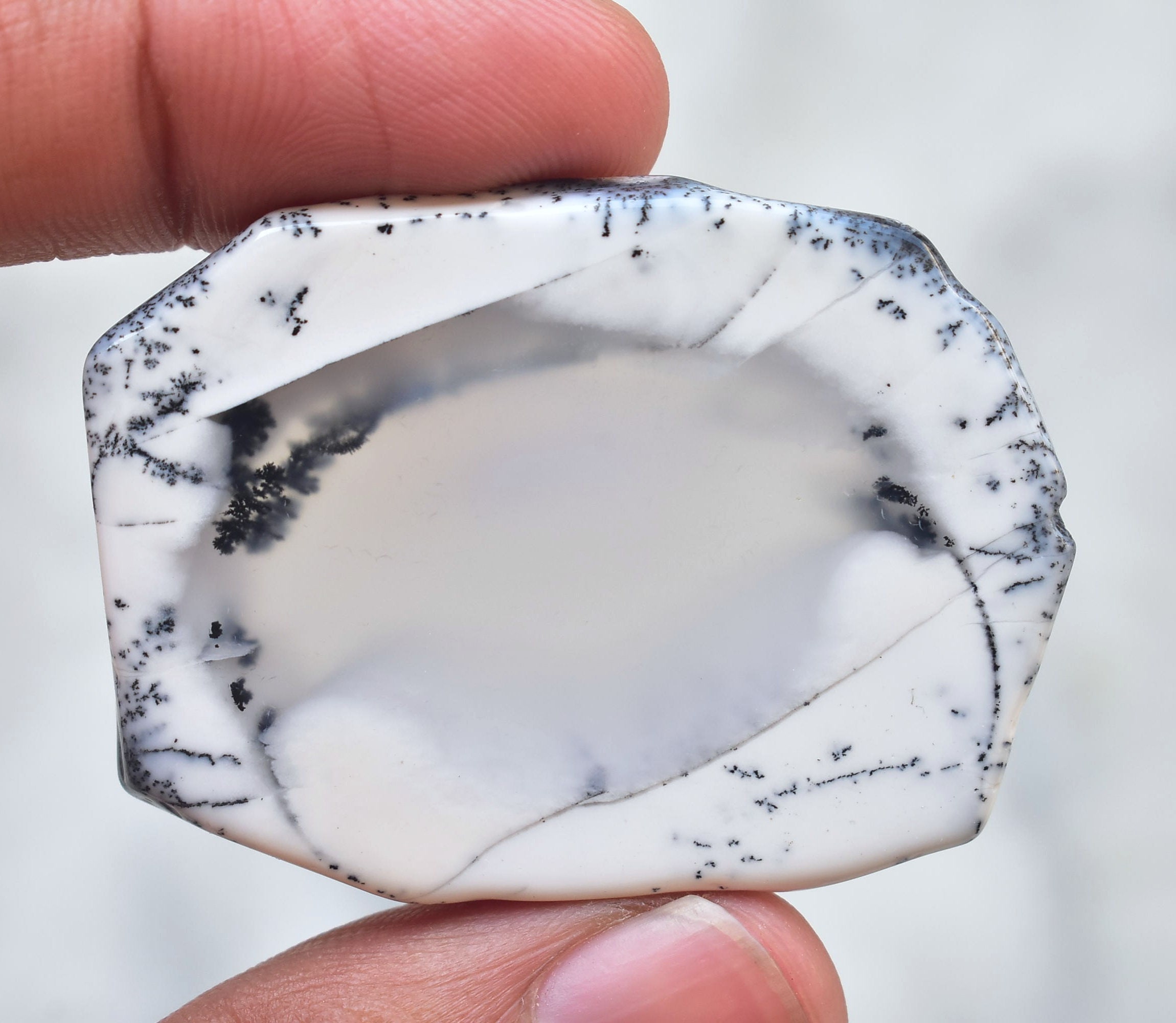 100% Natural Dendrite Opal Rough Slab Cabochon Loose Gemstone Rough