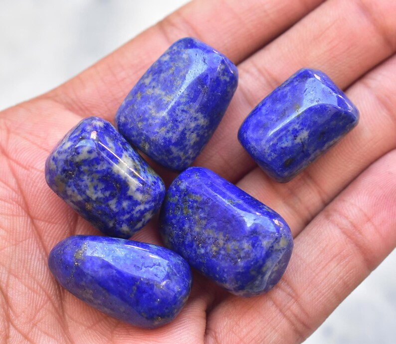 Lapis Lazuli Tumble Lot Top Grade Lapis Lazuli Tumble Gemstone Lot 283.00 Ct 5 Piece Loose Gemstone E-206