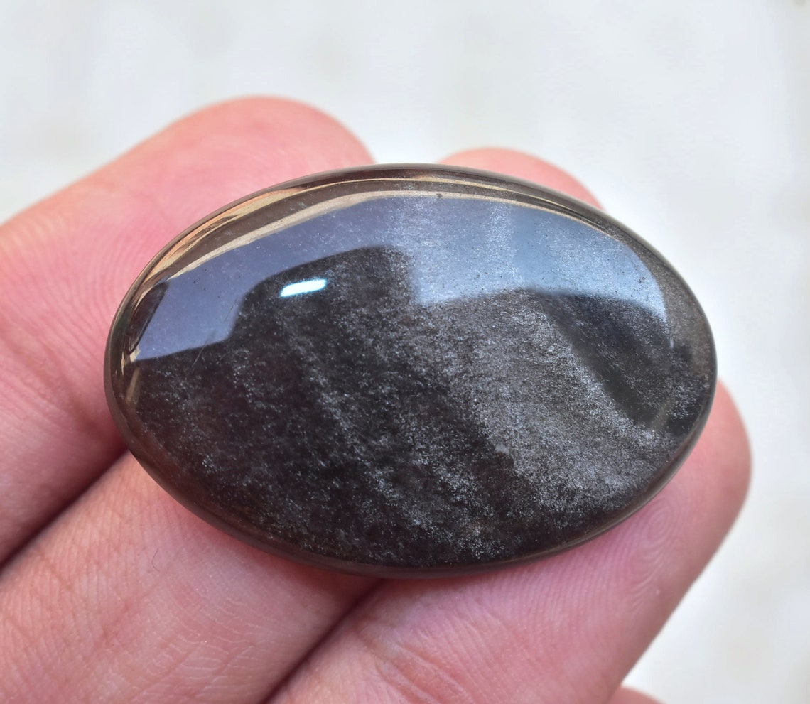 Plata Sheen Obsidian Cabochon / Plata Sheen Obsidian Gemstone  Etsy