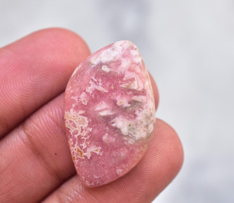 Loose Gemstone E-140 27x18x5 mm Rhodochrosite Cabochon High Quality Rhodochrosite Gemstone Freeform Shape 26.00 Ct