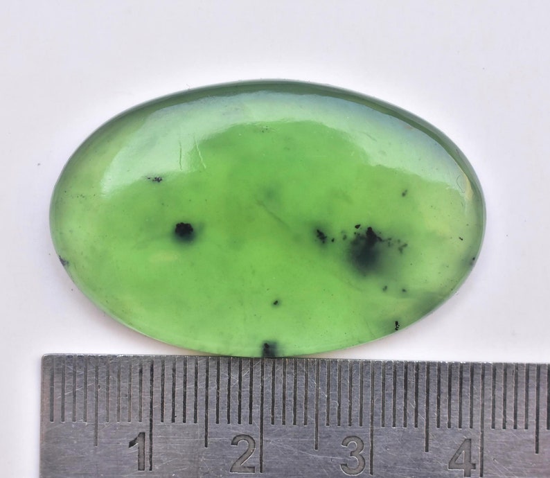 Serpentine Cabochon Top Grade Serpentine Gemstone Oval Shape 47.50 Ct 40X25X6 mm Loose Gemstone E-601