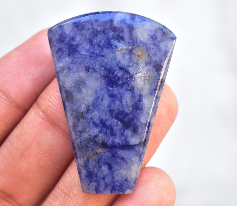 Loose Gemstone E-49 42x30x5 mm Blue Quartz Cabochon Unique Blue Quartz Gemstone Freeform Shape 47.50 Ct