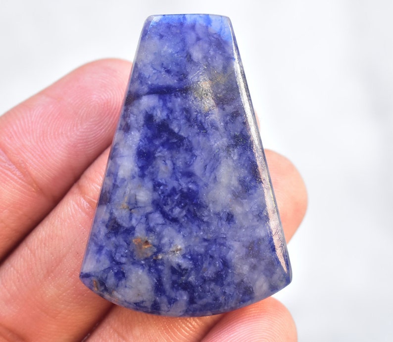 Loose Gemstone E-49 42x30x5 mm Blue Quartz Cabochon Unique Blue Quartz Gemstone Freeform Shape 47.50 Ct