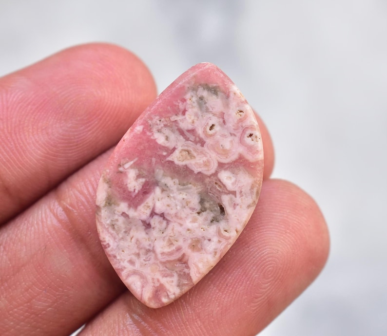 Loose Gemstone E-140 27x18x5 mm Rhodochrosite Cabochon High Quality Rhodochrosite Gemstone Freeform Shape 26.00 Ct