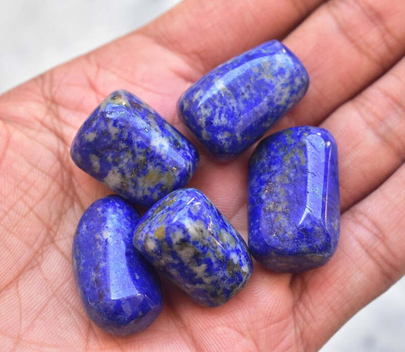 Lapis Lazuli Tumble Lot Top Grade Lapis Lazuli Tumble Gemstone Lot 283.00 Ct 5 Piece Loose Gemstone E-206