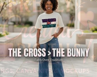 Christliches Ostern PNG | The Cross> The Bunny Faith Design (Digitaler Download)