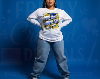 Abschluss PNG Design | Pop Out Show Em Streetwear Bekleidung (Digitaler Download)