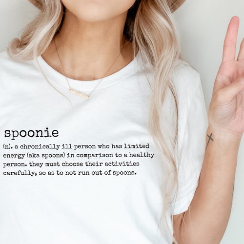Spoonie Crewneck Sweatshirt Chronic Illness Shirt Spoon Etsy