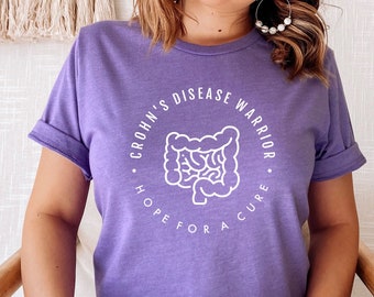 Crohn's Disease Warrior "Hope For A Cure" Unisex T-Shirt | Crohns Disease, Ileostomy, Ostomy, IBD, Crohn's Warrior Tee