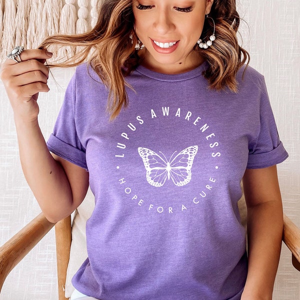 Lupus Bewusstsein "Hope For A Cure" Unisex T-Shirt | SLE, Systemisches Lupus Erythematodes Krieger Tee