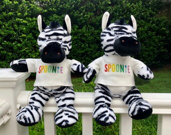 zebra teddy bear