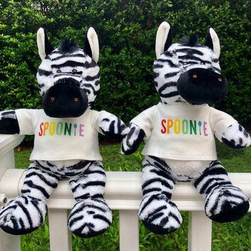 Spoonie Zebra Stuffed Animal Rainbow Spoonie Stuffed Bear - Etsy Spoonie Zebra Stuffed Animal Rainbow Spoonie Stuffed Bear - Etsy