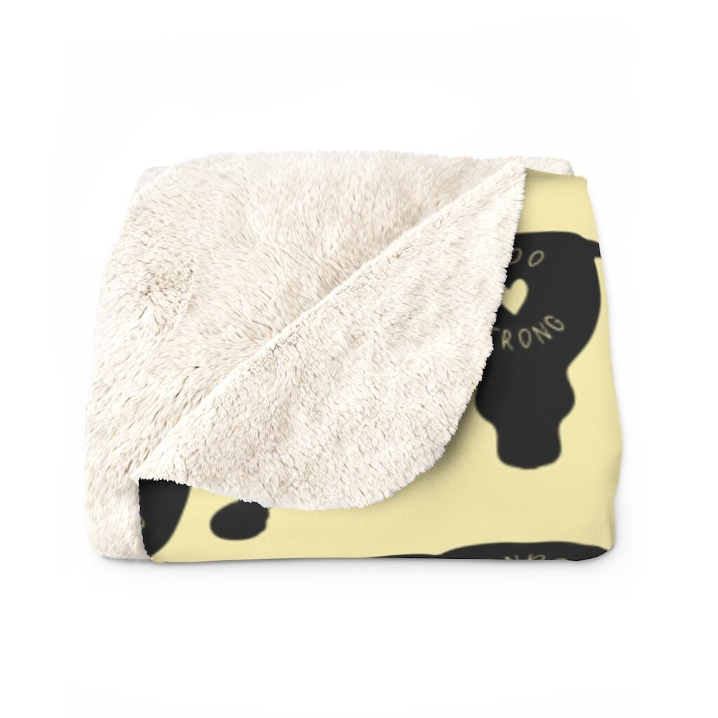 Endo Strong SHERPA Fleece Blanket Endometriosis Awareness | Etsy