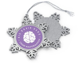 Chiari Malformation "Big Brain Gang" Snowflake Ornament | Chiari Awareness Ornament, Chiari Warrior Christmas Gift, Chiari Decompression