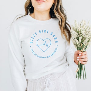 Dysautonomia "Dizzy Girl Gang" Crewneck Sweatshirt | Postural Orthostatic Tachycardia Syndrome, Cute Dysautonomia Gift, POTS Awareness