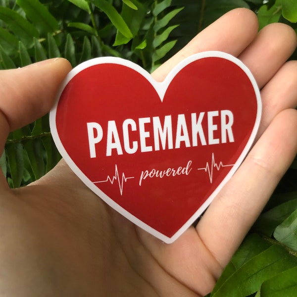 RETIRING ITEM | Pacemaker Powered 3” Vinyl Sticker | Pacemaker Surgery Gift, Tachycardia, Bradycardia, Heart Surgery, Battery-Powered