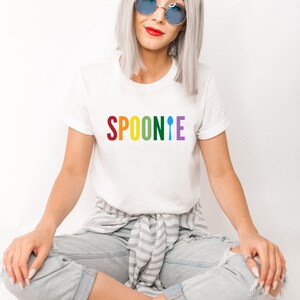 Rainbow Spoonie Unisex T-Shirt | Chronic Illness, Autoimmune Disease, EDS, POTS, Spoon Theory | Jersey Tee