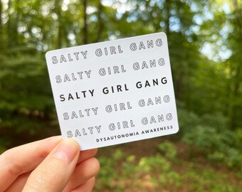 PERSÖNLICHER ARTIKEL | "Süßer ""Salty Girl Gang"" 3 ”Vinyl Aufkleber | Dysautonomia Awareness, Posturales Orthostatisches Tachykardiesyndrom (POTS)