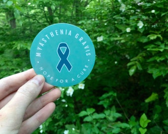 RETIRING ITEM | Myasthenia Gravis Awareness 3" Vinyl Sticker | Autoimmune Disease Warrior, MG Warrior Gift, Myasthenia Gravis Warrior