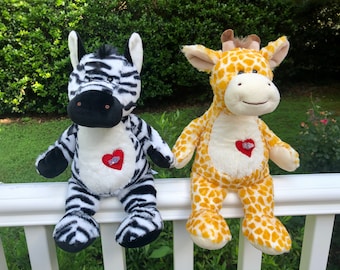 Surgical Feeding Tube Zebra / Giraffe | G Tube, GJ Tube, J Tube, Gastroparesis, Tubie Warrior Stuffed Animal