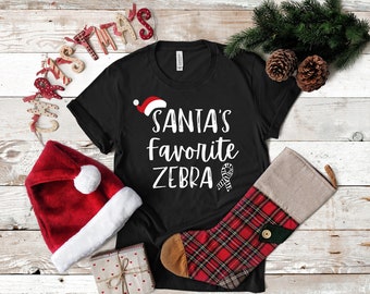 Rare Disease "Santa's Favorite Zebra" Unisex Awareness T-Shirt | EDS Christmas Shirt, Ehlers-Danlos Sydnrome, Rare Disease Gift, Holiday Tee