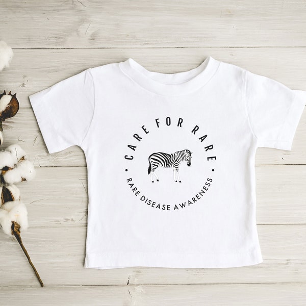 BABY / INFANT "Care For Rare" Tee |  Rare Disease Awareness T-Shirt, Rare Disease Warrior Apparel, Rare Condition Baby Shirt