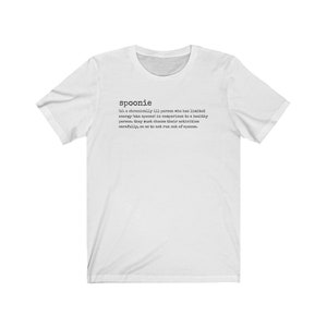 Spoonie Definiton Unisex T-Shirt Chronic Pain, Chronic Illness Awareness, Spoon Theory, Spoonie Tee image 2