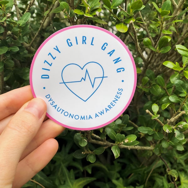 Dizzy Girl Gang 3” Vinyl Sticker | Dysautonomia Awareness Sticker, Postural Orthostatic Tachycardia Syndrome (POTS) Ehlers Danlos