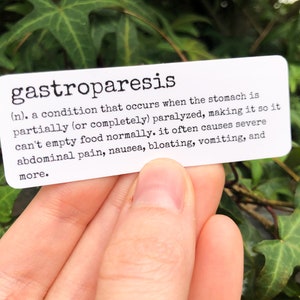 RETIRING ITEM | Cute Gastroparesis Definition 3” Vinyl Sticker | Gastroparesis Awareness, Gastroparesis Warrior Gift, GP Strong