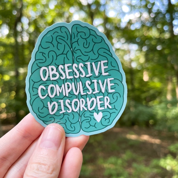 RETIRING ITEM | Obsessive Compulsive Disorder Cute Brain 3" Vinyl Sticker | OCD Awareness Sticker, Mental Health Matters