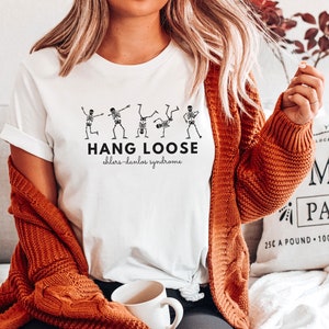 EDS "Hang Loose" Halloween Unisex Awareness Shirt | Ehlers-Danlos Syndrome Fall Tee, EDS Warrior Gift, EDS Humor, Chronic Illness Autumn