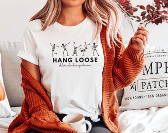 EDS "Hang Loose" Halloween Unisex Awareness Shirt | Ehlers-Danlos Syndrome Fall Tee, EDS Warrior Gift, EDS Humor, Chronic Illness Autumn