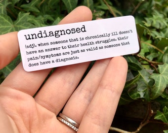 RETIRING ITEM | Undiagnosed Definition 3” Vinyl Sticker | Chronic Illness Awareness, Invisible Illness, Disabled, Spoonie Sticker