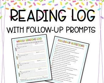 Kids Printable Reading Log PDF Printable Reading Tracker - Etsy
