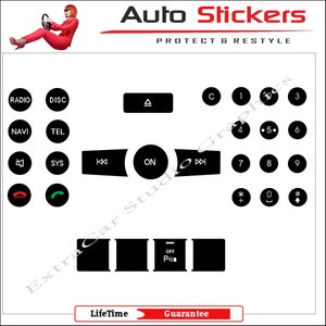Mercedes C/E Class Radio CD Decals Stickers For Repair Worn Button Knob Switch