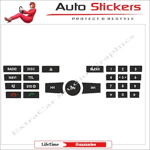 Mercedes C/E Class Radio CD Decals Stickers For Repair Worn Button Knob Switch v2