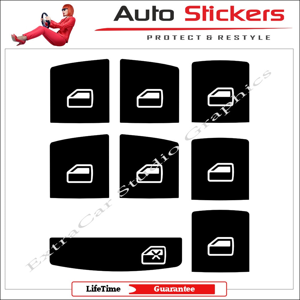 Audu A6 A8 Windows Stickers Decals for Repair Worn Button Knob