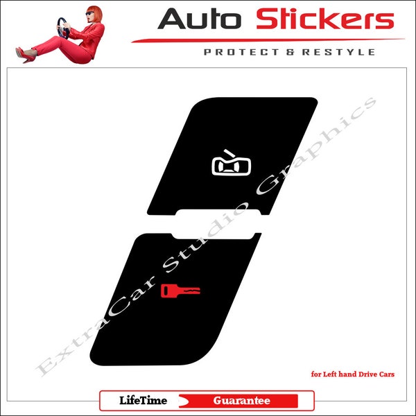 Audi A4 Stickers Decals Central Lock Door Switch for Ripair Worn Button Knobs