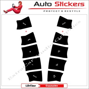 May include: Black car sticker set with various shapes and symbols, including "MAN", "MUTE", and "SCAN". The text "Auto Stickers" and "PROTECT & RESTYLE" are displayed at the top. The bottom of the image includes the words "LifeTime" and "Guarantee".