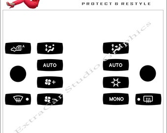 Decalcomanie per adesivi pannello Fiat Croma Clima per riparazione interruttore manopola pulsante usurato