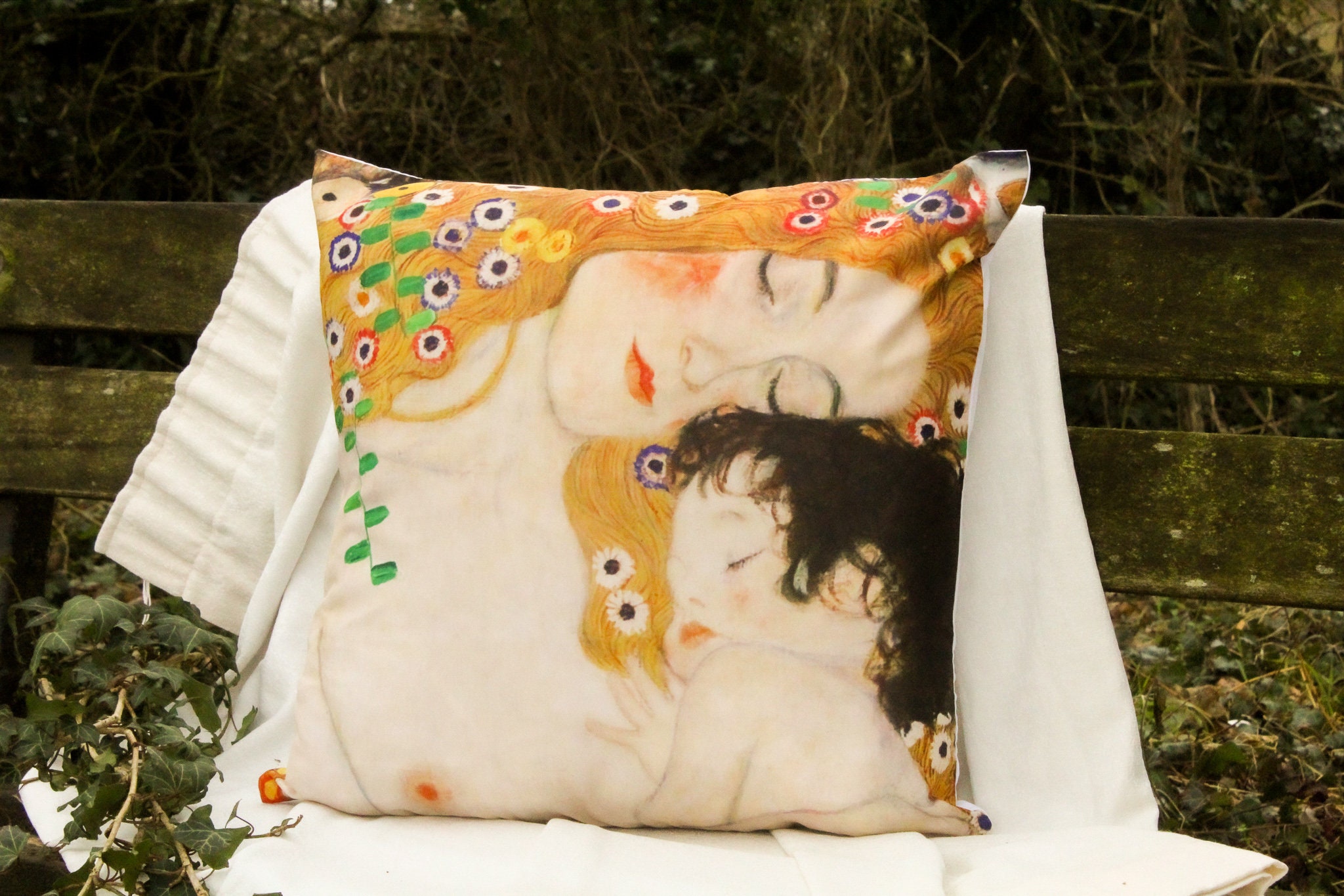 Cushion Cover Gustav Klimt Le Tre Età 1905 Throw Pillow Cover Etsy UK