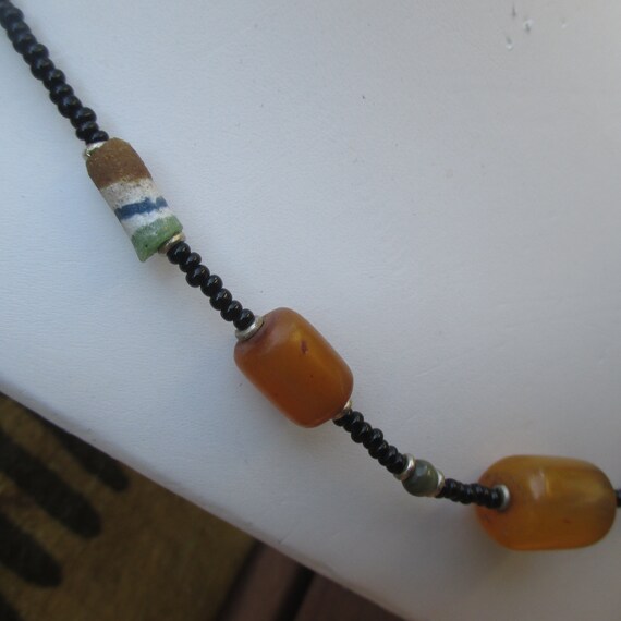 Vintage Authentic Handmade Maasai Amber Resin Bea… - image 6