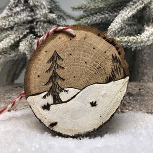 Wooden Christmas hanging decoration - 1 tree
