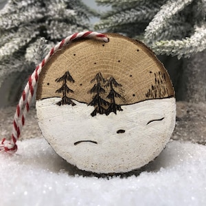 Wooden Christmas hanging decoration - 3 trees