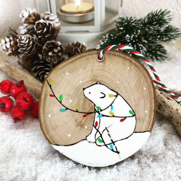 Wooden Christmas decoration to hang