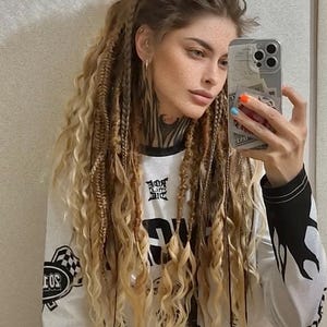 Chunky partial set of double ended dread extensions and braids, custom set of dreads, personalized gift