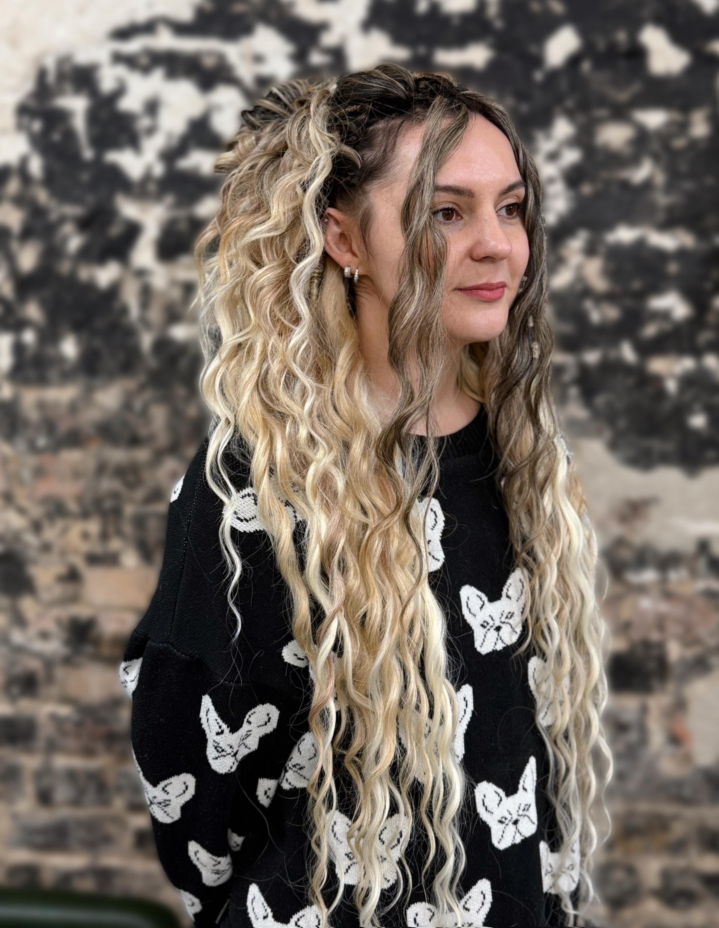 Light Wave Set of Mixed Blonde Dread Extensions, Full Set - Etsy