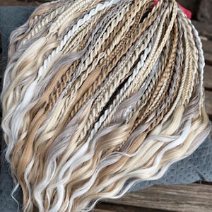 Mix Blonde Synthetic Dread Extensions: Boho Locs Full Set